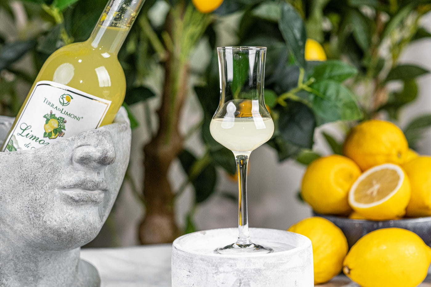 Italian Limoncello Liqueur Cordial Glasses Gift Set of 4 – styled gift moment