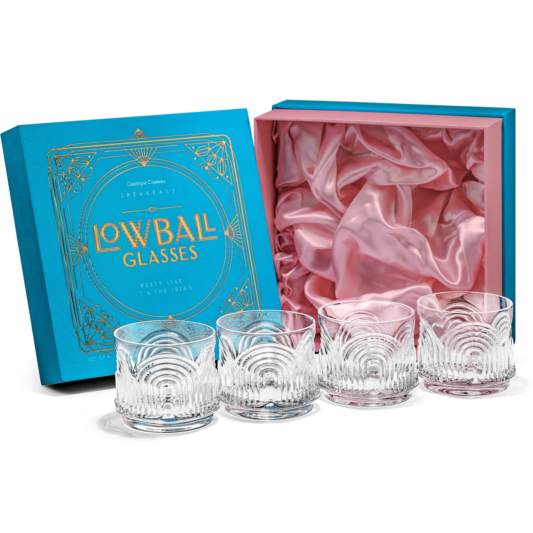 Royalty Art Castlecombe Lowball Whiskey Glasses, 8 Pc. Set, 10.6