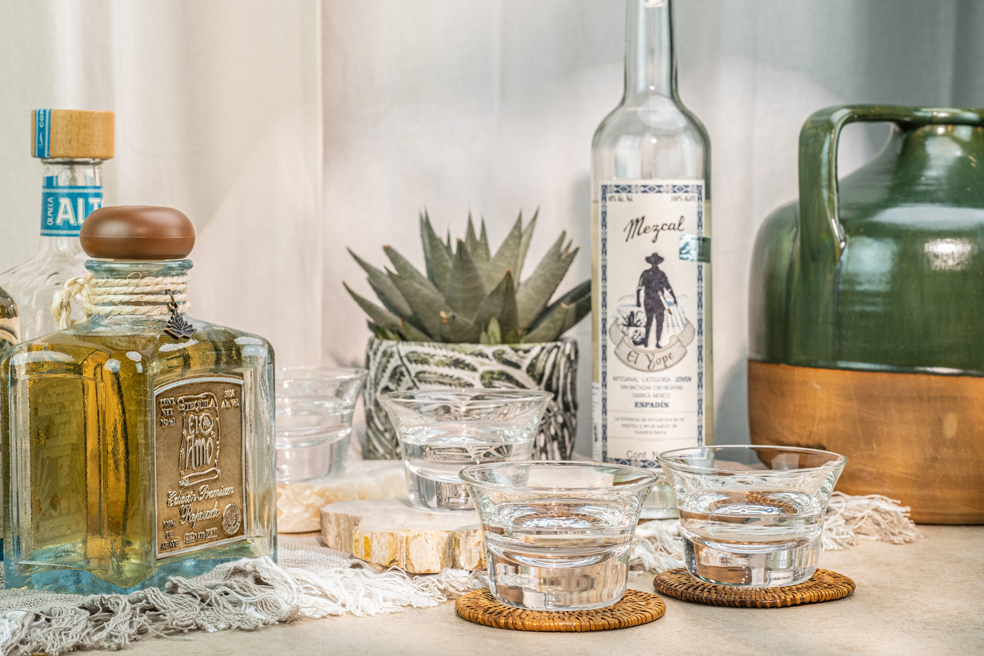 Mezcal Crystal Copita Sipping Glasses Gift Set of 4 – hosting and entertaining detail