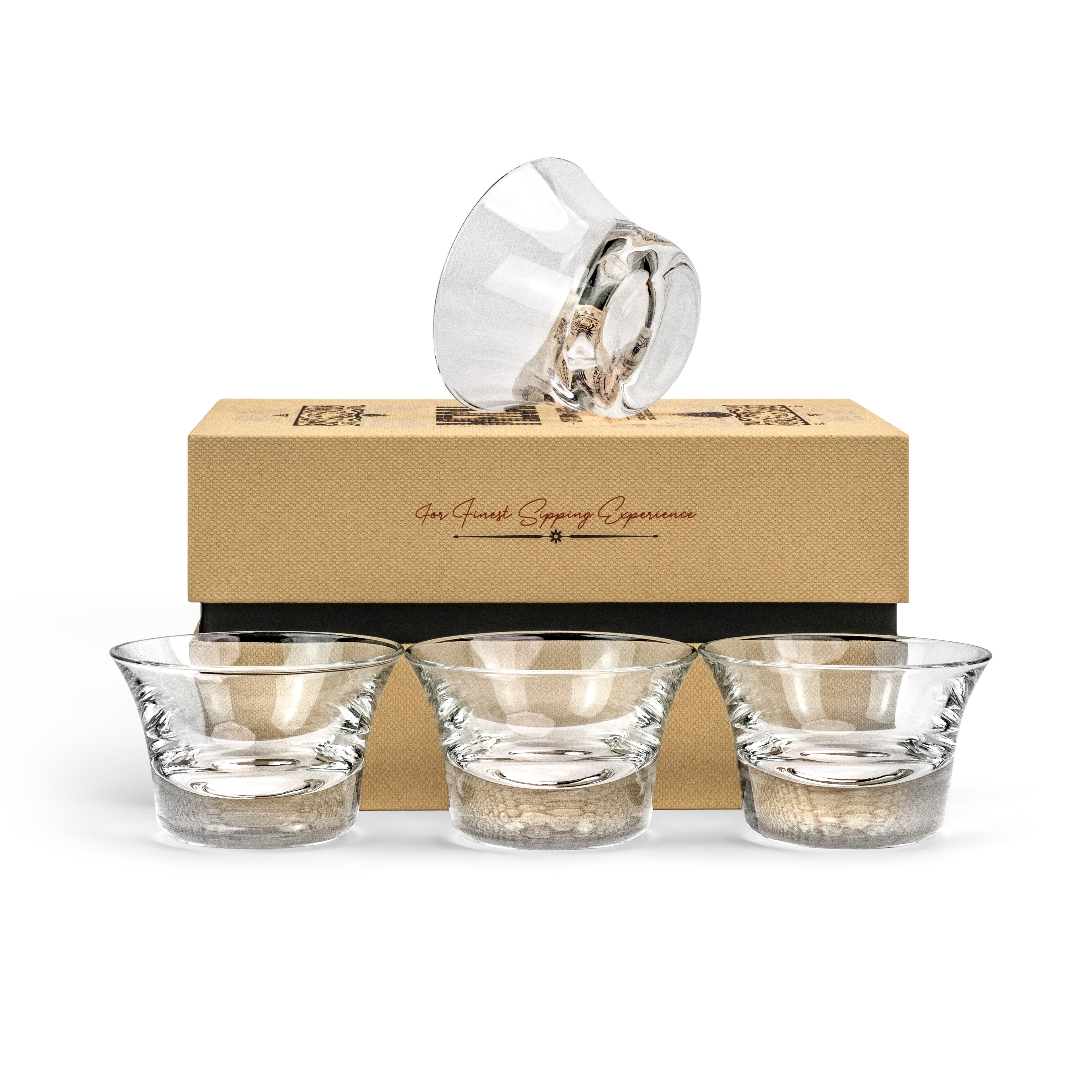 Mezcal Crystal Copita Sipping Glasses Gift Set of 4 – cocktail pour styling