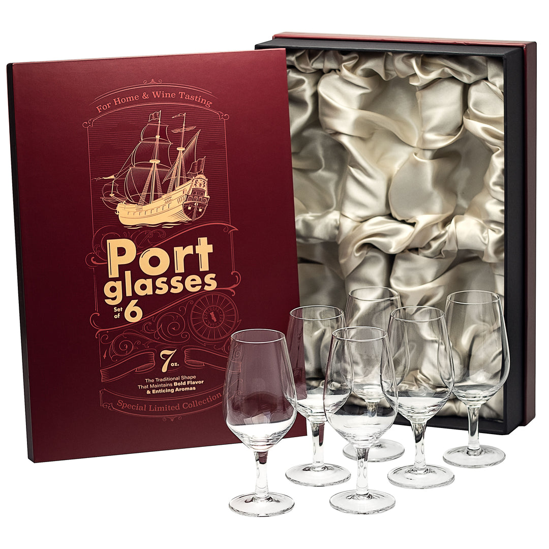 Port, Dessert Wine Tasting Glasses, Set of 6, 7 oz