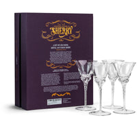Sherry Port and Dessert Wine Crystal Schooner Sipper Glasses Gift Set of 4 – lifestyle hosting shot