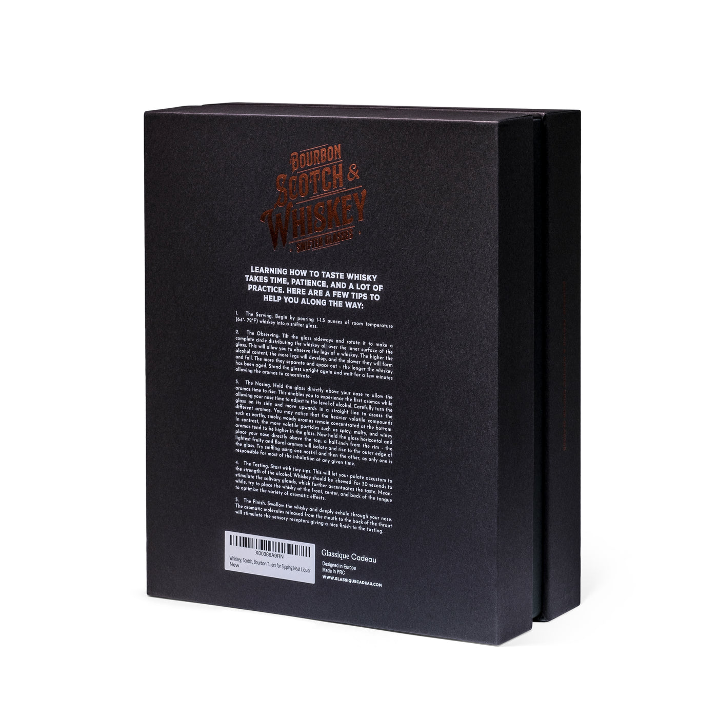 Stemless Whiskey, Bourbon & Scotch Tasting Glasses