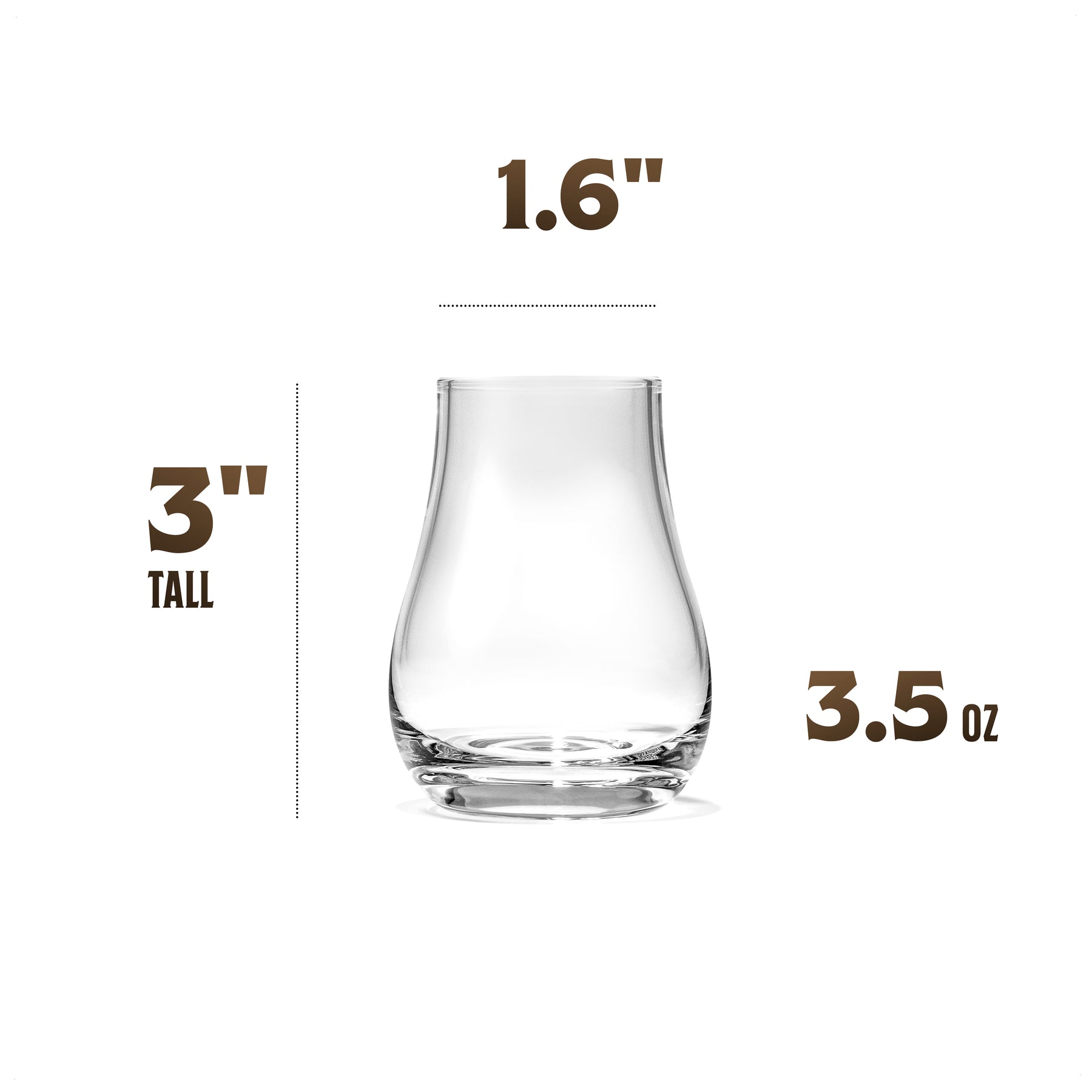 Glassique Cadeau Whiskey, Scotch, Bourbon Tasting Glasses | Set of 4 Crystal Snifters | Professional 4 oz Tulip Shaped Nosing Copitas with Short Stem