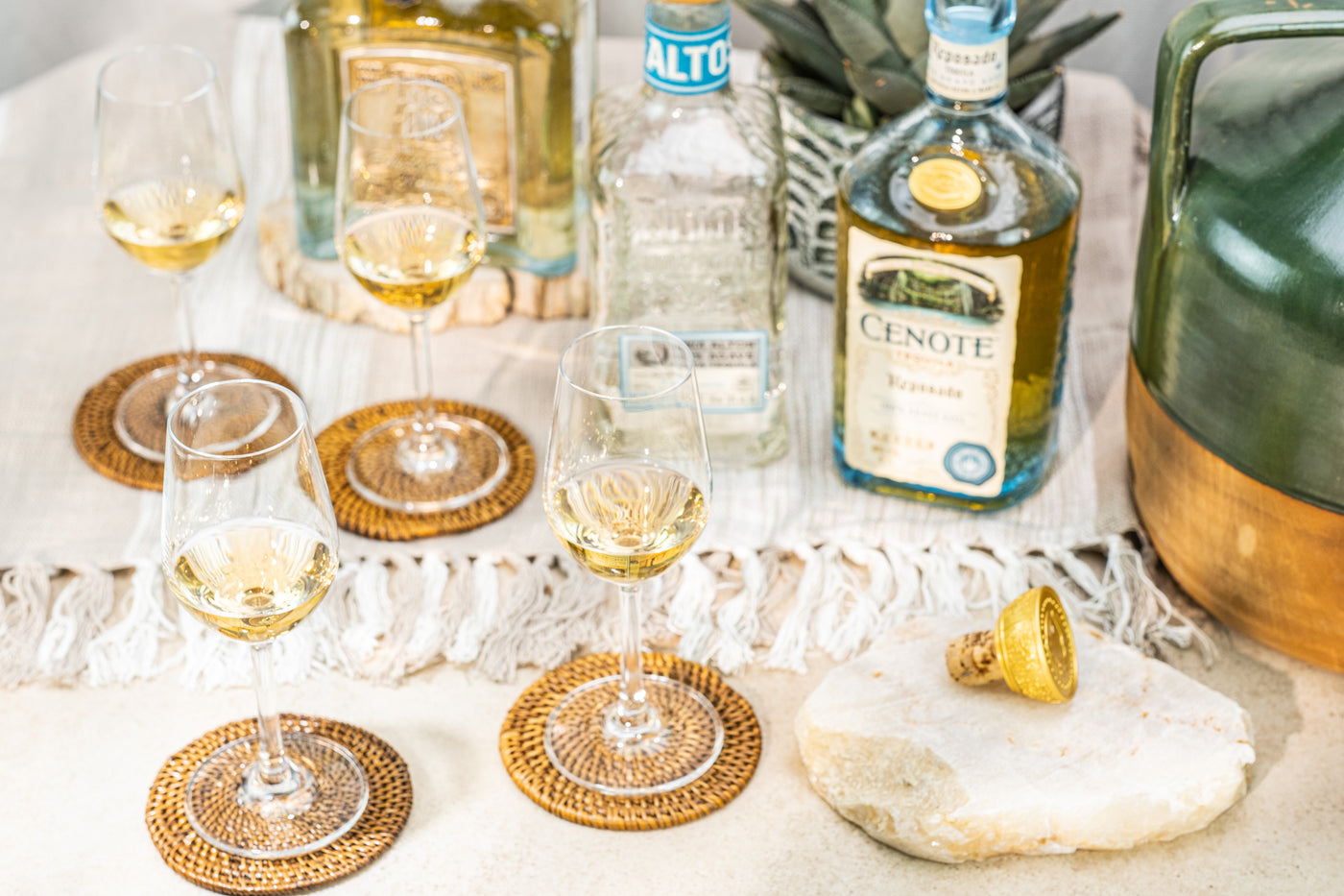 Tequila Crystal Tasting and Sipping Glasses Gift Set of 4 – hosting and entertaining detail