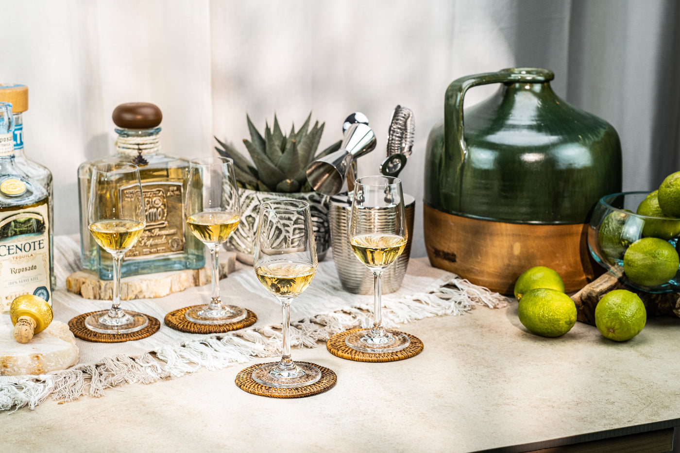 Tequila Crystal Tasting and Sipping Glasses Gift Set of 4 – styled gift moment