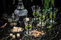 Belle Epoque French Pontarlier Absinthe Bubble Glasses Gift Set of 4 – occasion styling for celebrations