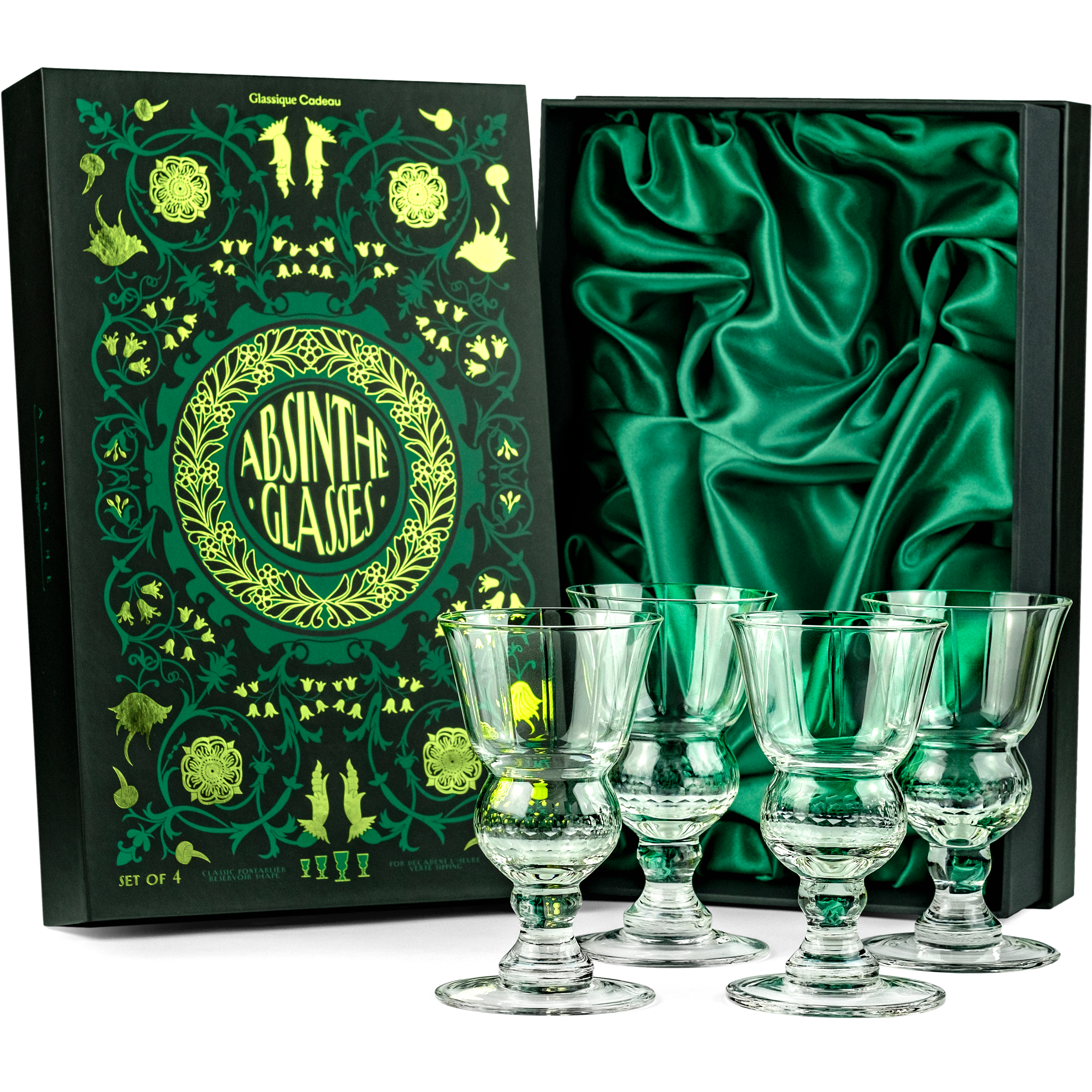 Absinthe Pontarlier Bubble Glasses