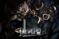 Vintage Art Deco Gin and Tonic Balloon Crystal Glasses Gift Set of 4 – lifestyle hosting shot