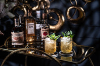 Vintage Art Deco Gatsby Lowball Cocktail Glasses Gift Set of 4 – lifestyle hosting shot