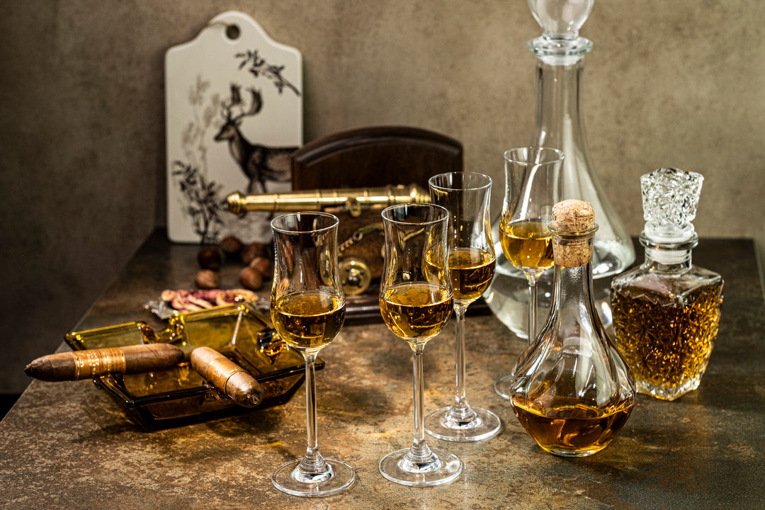 European Crystal Whiskey Brandy  Glasses Snifter Cognac Brandy