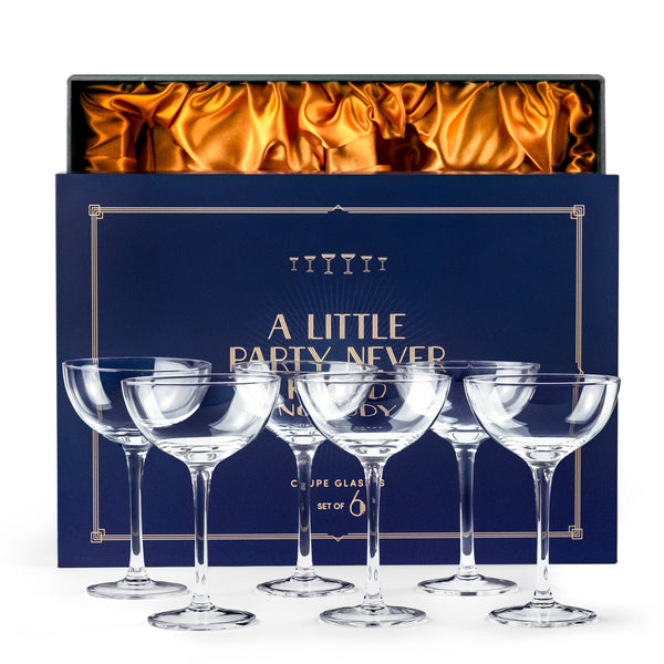 Vintage Roaring 20s' Champagne and Cocktail Coupe Glasses