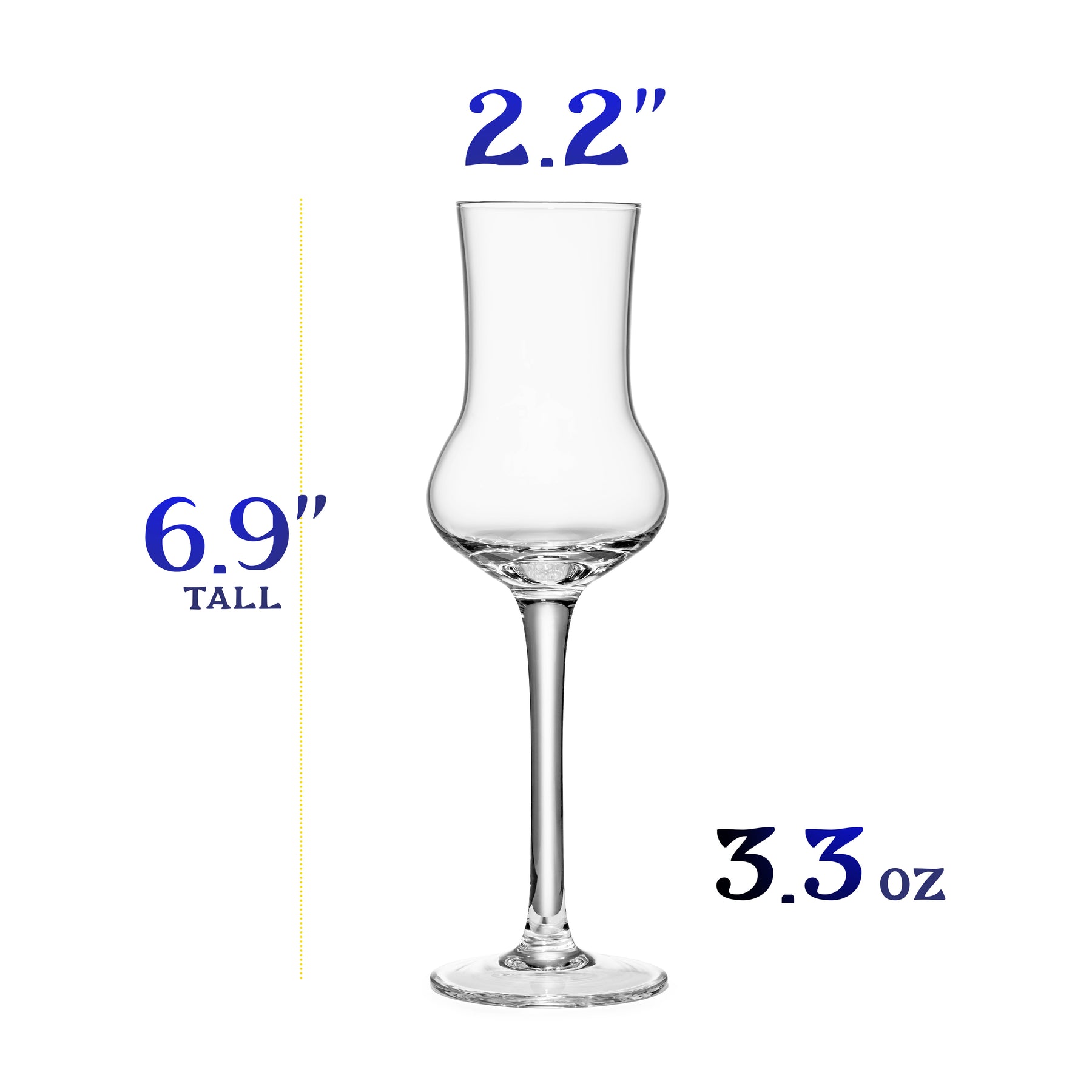 Caravella Limoncello Glasses, pair (2) Tall Frosted Cocktail, 9 oz 6 1/2,  new