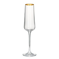 Gold Rimmed Square Champagne Glasses Gift Set of 2 – styled flat lay for celebrations