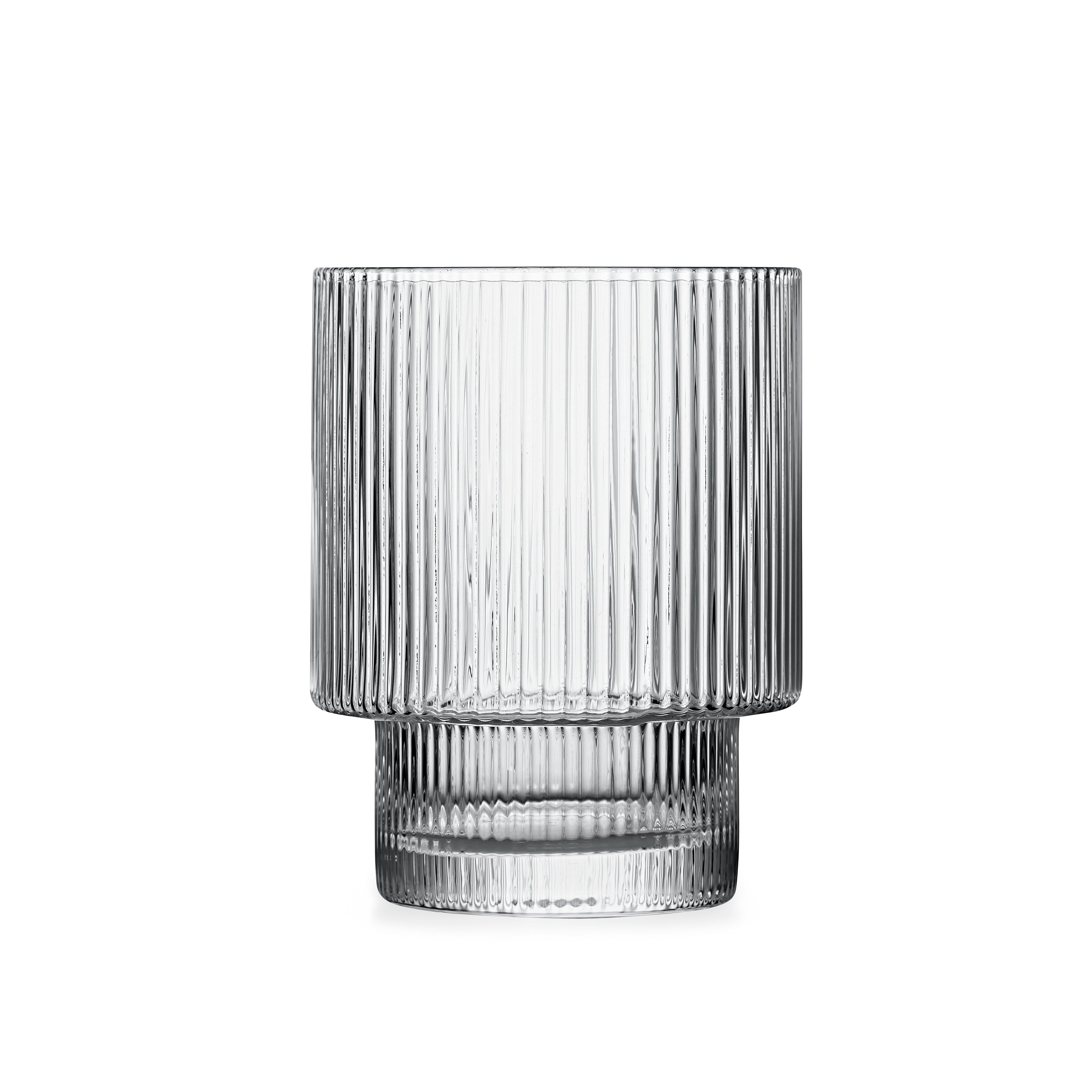 Art Deco Ribbed Lowball Glasses