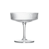 Vintage Art Deco Coupe Glasses Gift Set of 4 – signature gift box closeup with cocktail recipes