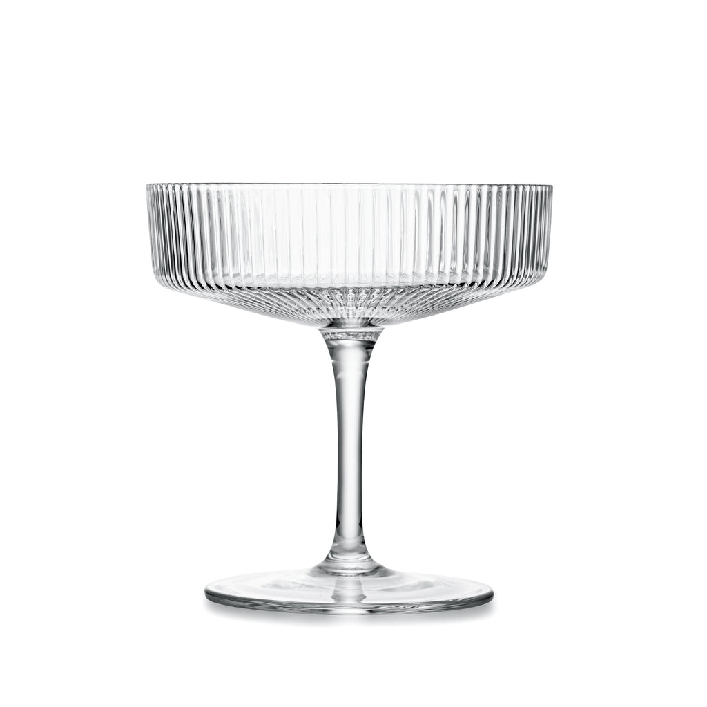 Art Deco Cocktail Glasses - Round Ripple Glasses (Set of 2)